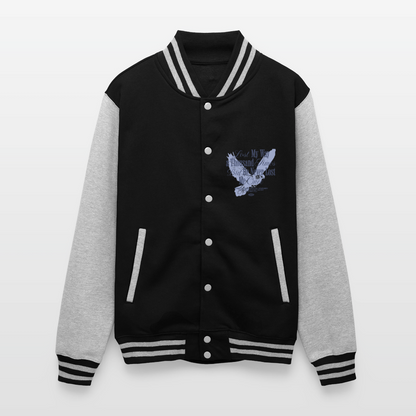 God is with Us - Letterman Jacket - black/heather grey