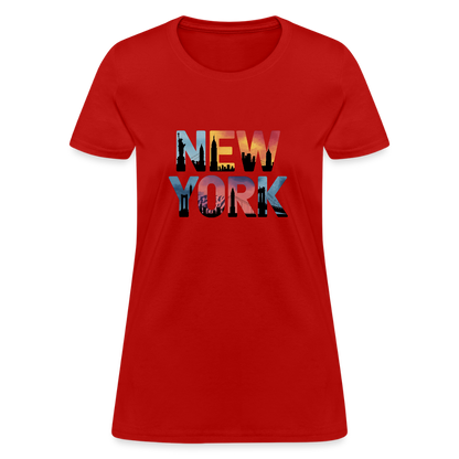 New York Color background - Women's T-Shirt - red