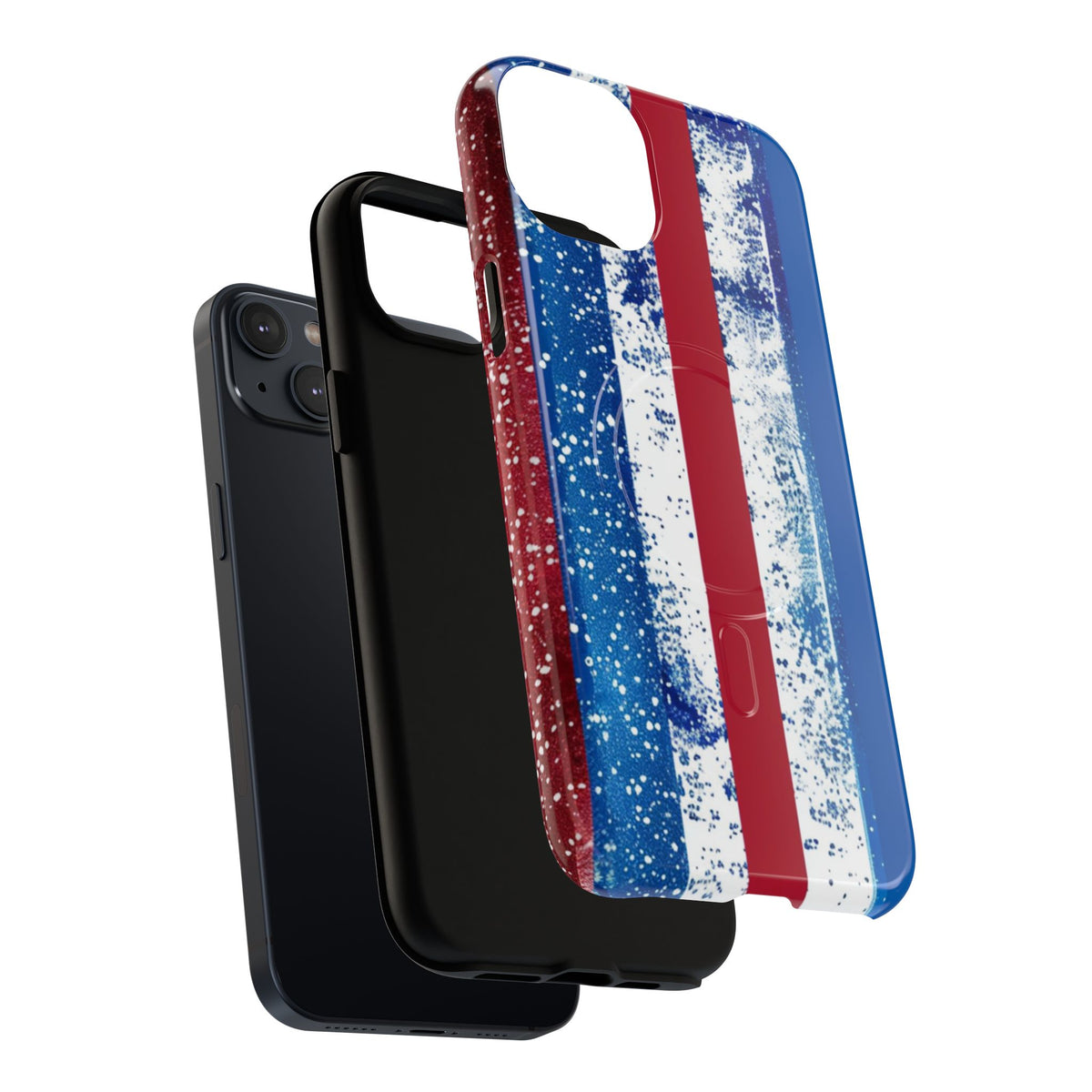 Patriotic Stripes Phone Case | Bold American Flag Design -Tough Magnetic iPhone Cover
