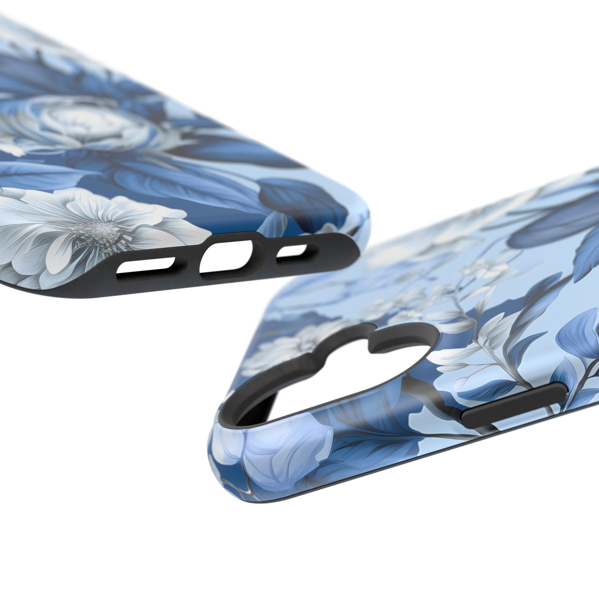 Elegant Blue Floral Phone Case