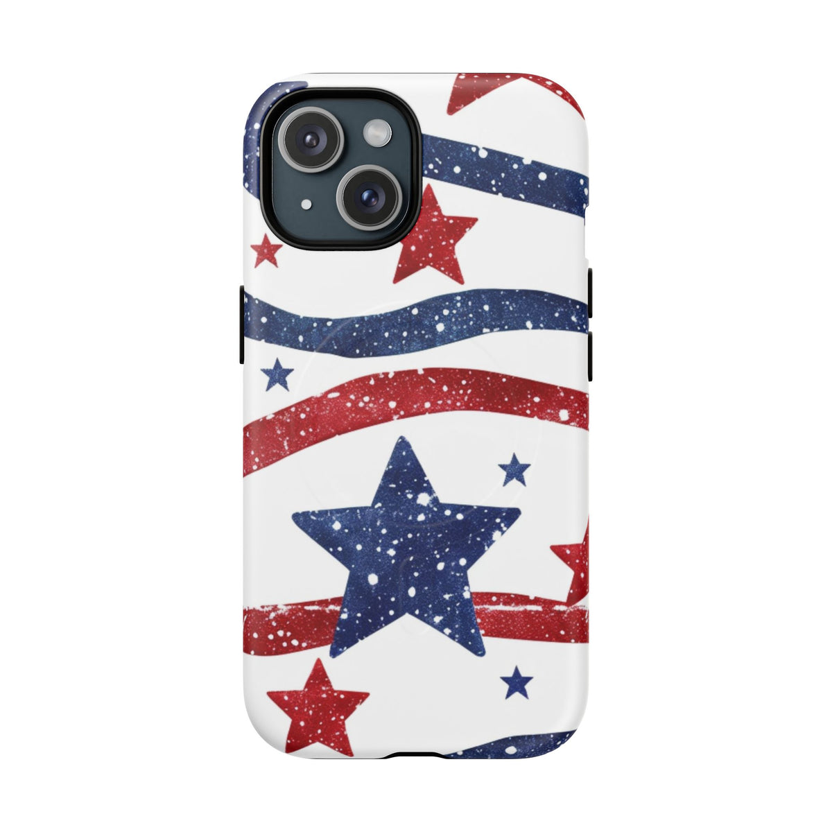Stars & Stripes Design Impact-Resistant  -Tough Magnetic iPhone Cover