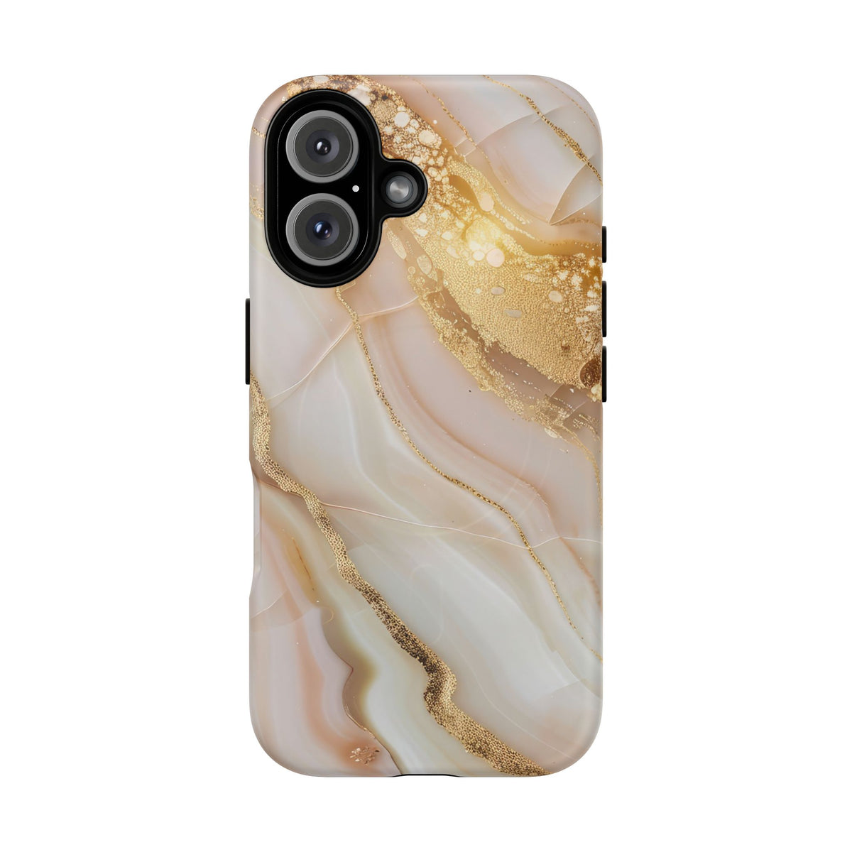 Gold Marble phone case -Tough Magnetic iPhone Case