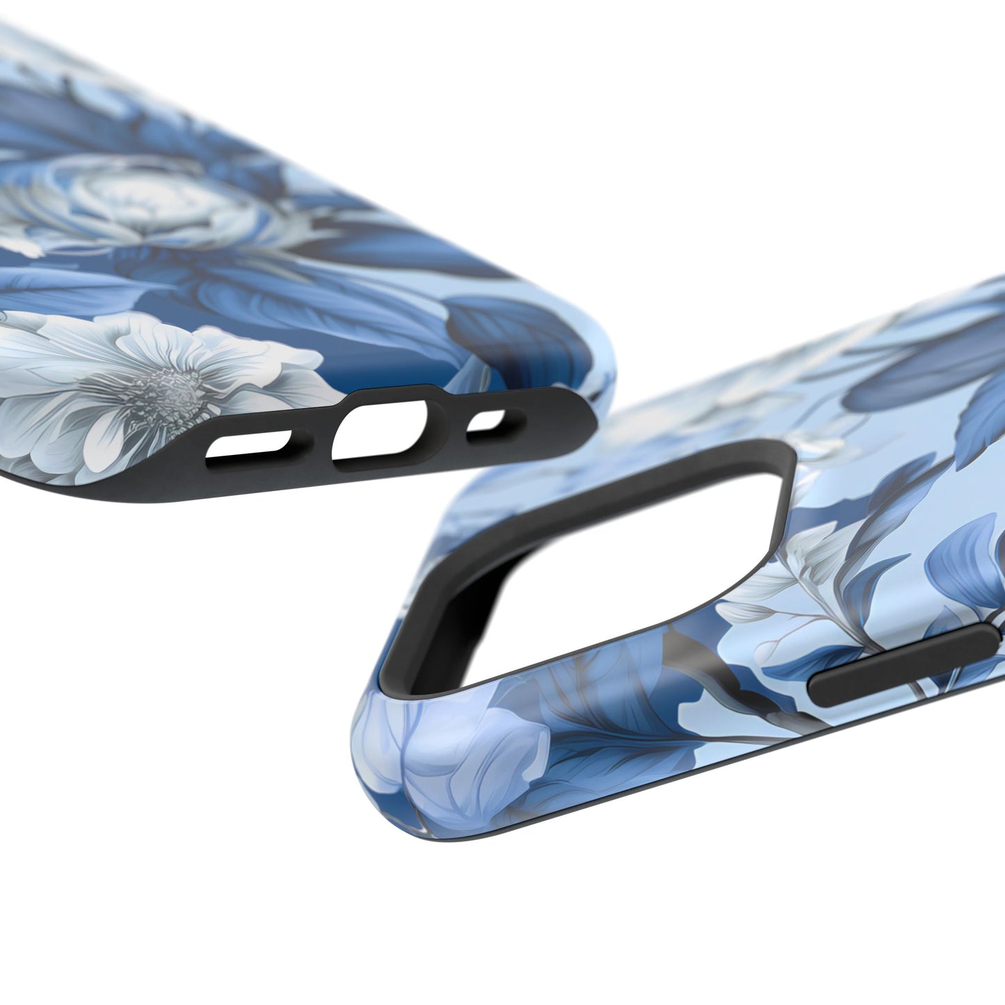 Elegant Blue Floral Phone Case