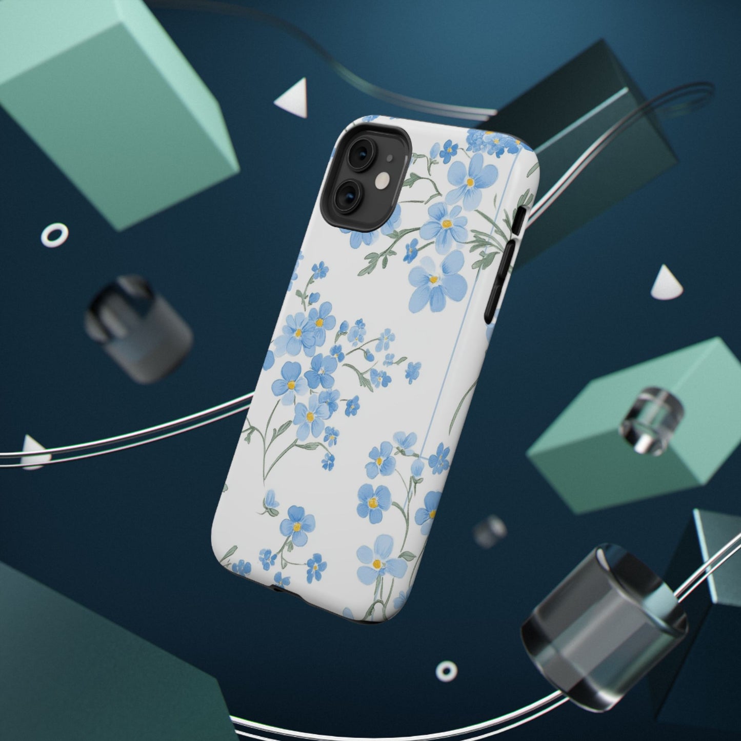 Blue Flower Design Floral Phone Case