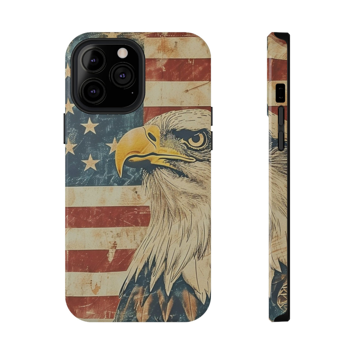 Eagle American Flag Phone Case - Impact-Resistant, Patriotic Design