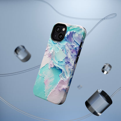Aqua Abstract Impact-Resistant Phone Case
