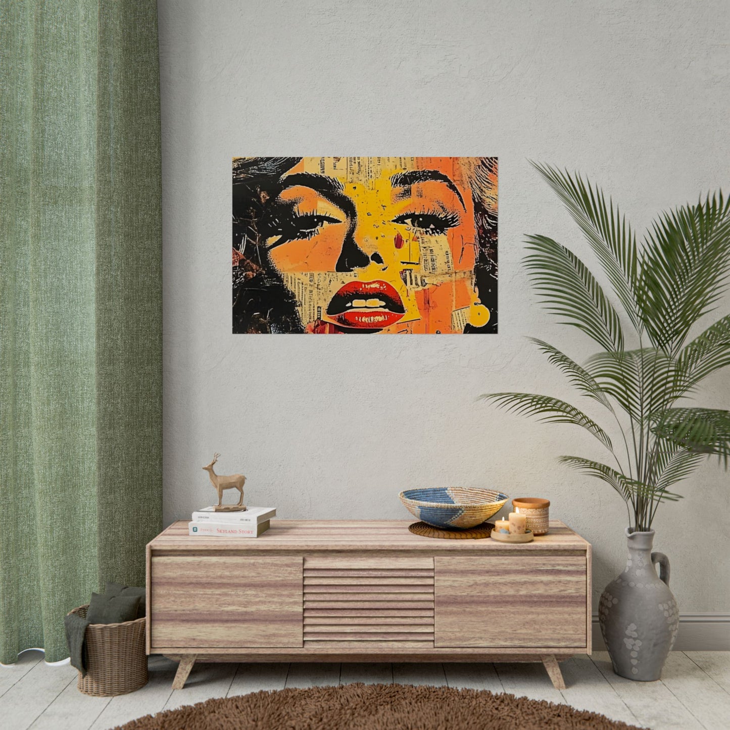 Wall Art Poster - Retro Pop Culture Woman 16, Comic Book Style