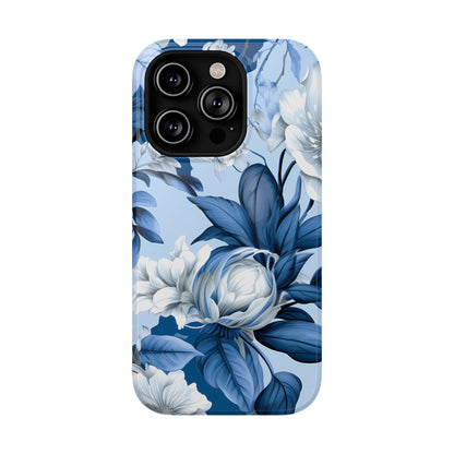 Elegant Blue Floral Phone Case