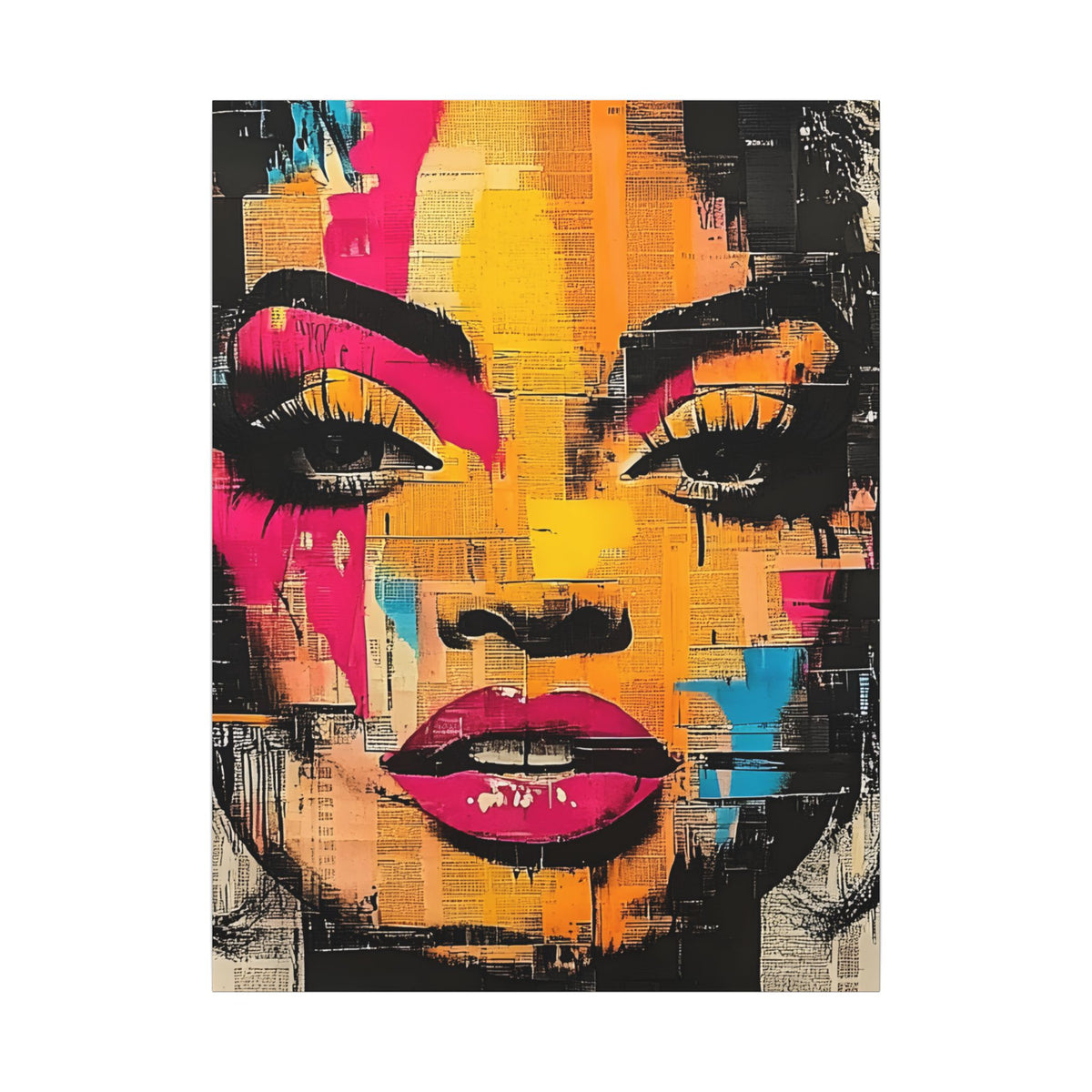 Canvas Wall Art - Retro Pop Culture Women 1