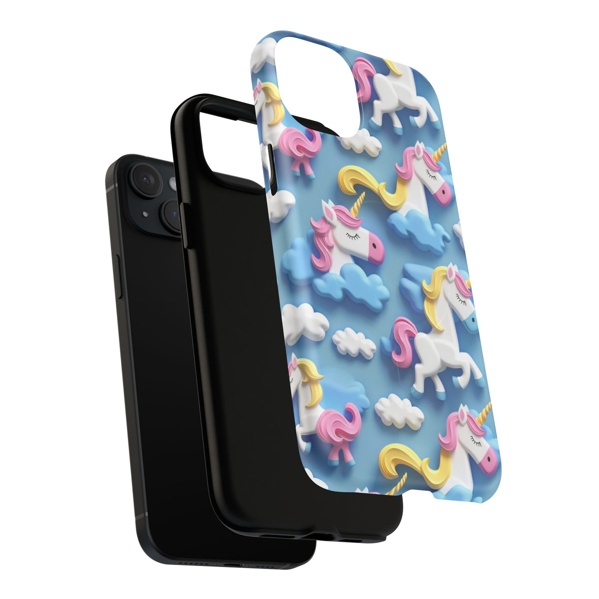 Whimsical Unicorn Blue Phone Case -Tough Magnetic iPhone Cover