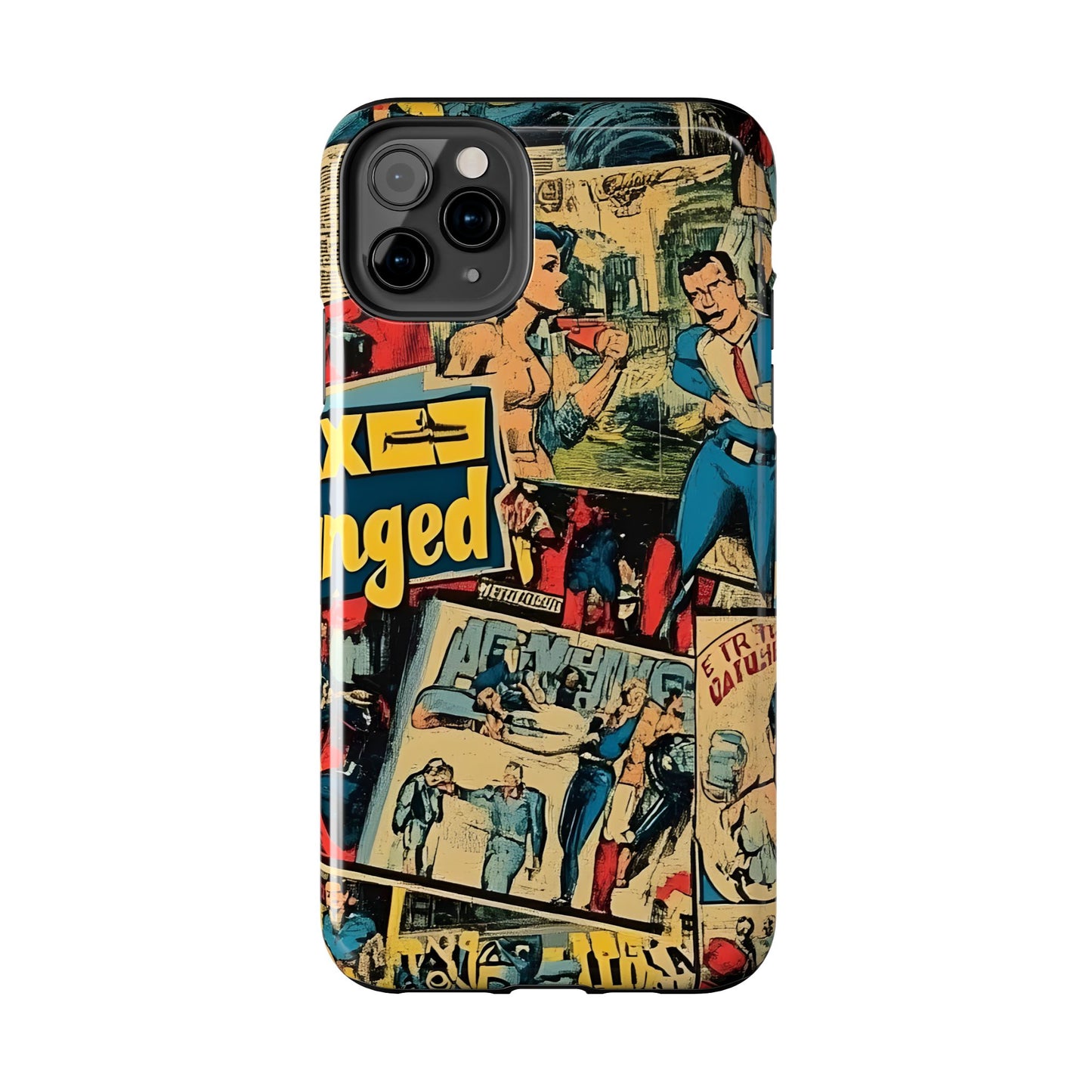 Vintage Comic - Tough Phone Cases, Superhero Phone Covers