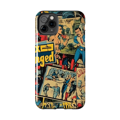 Vintage Comic - Tough Phone Cases, Superhero Phone Covers