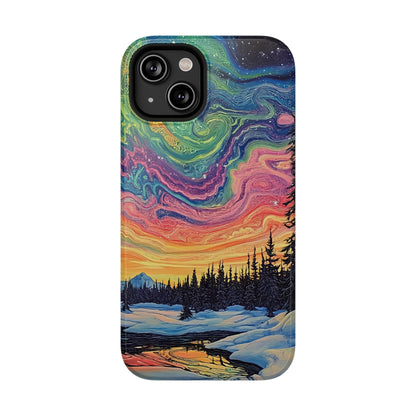 Nature-Inspired Impact-Resistant Phone Case - Vibrant Galaxy Sky Design