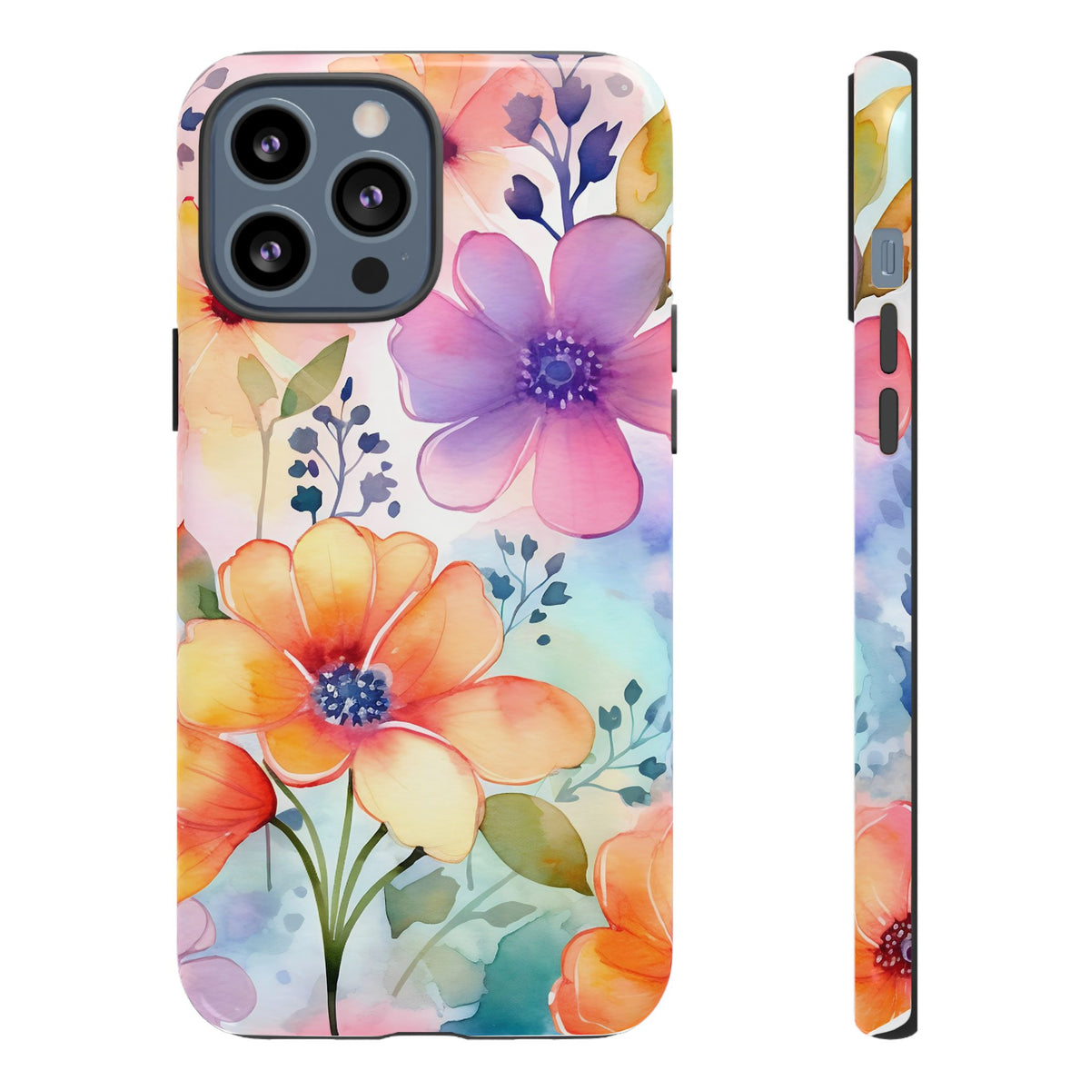 Phone Case - Spring Flower Watercolor Tough Case