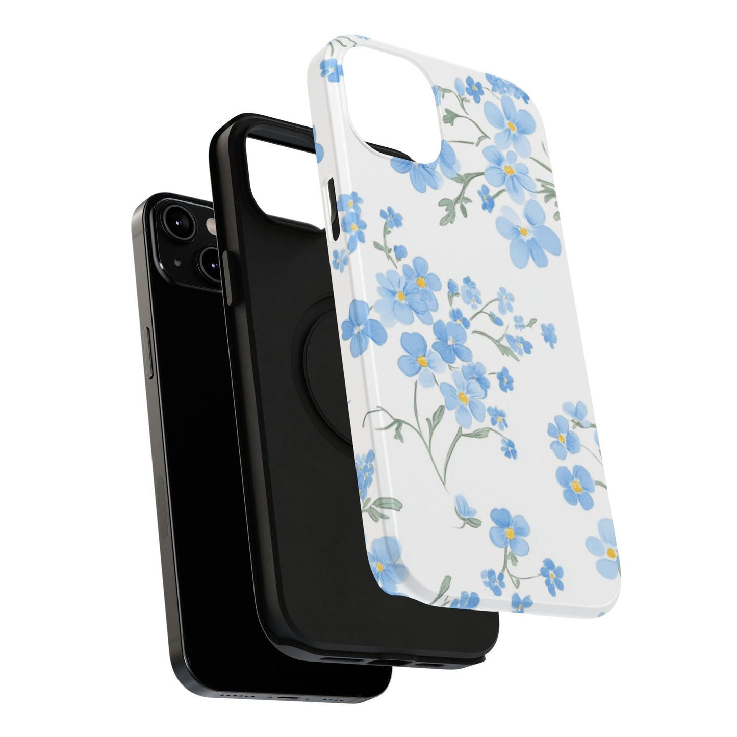 Blue Flower Design Floral Phone Case