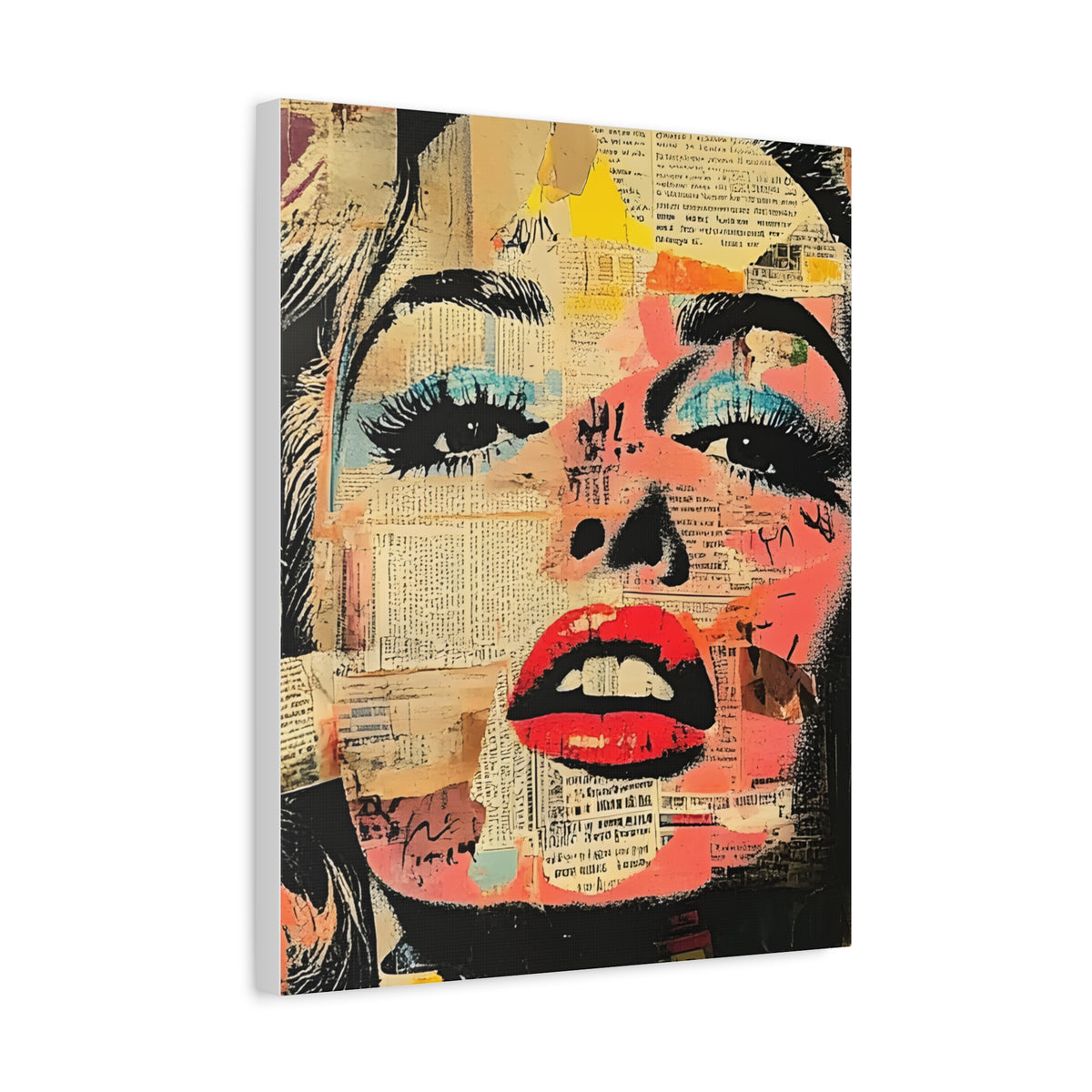 Canvas Wall Art Print, Retro Pop Culture Women 3 - Modern Home Decor, Wall Art, Gift for Art Lovers, Pop Art, Unique Gift for Her
