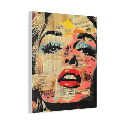 Canvas Wall Art Print, Retro Pop Culture Women 3 - Modern Home Decor, Wall Art, Gift for Art Lovers, Pop Art, Unique Gift for Her