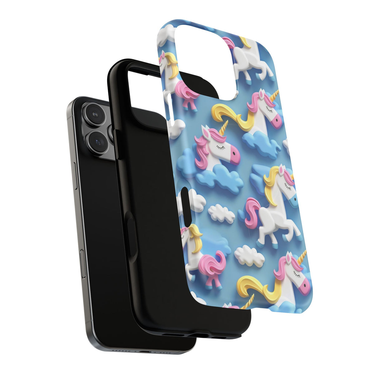 Whimsical Unicorn Blue Phone Case -Tough Magnetic iPhone Cover