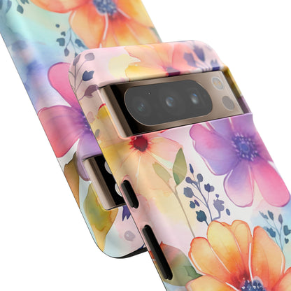 Phone Case - Spring Flower Watercolor Tough Case