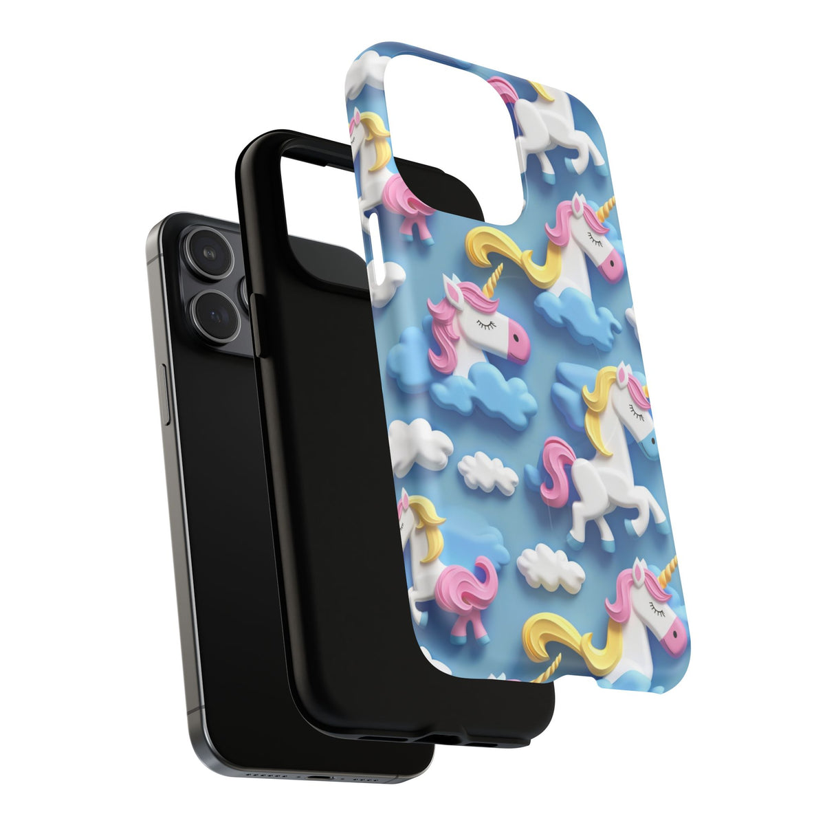 Whimsical Unicorn Blue Phone Case -Tough Magnetic iPhone Cover