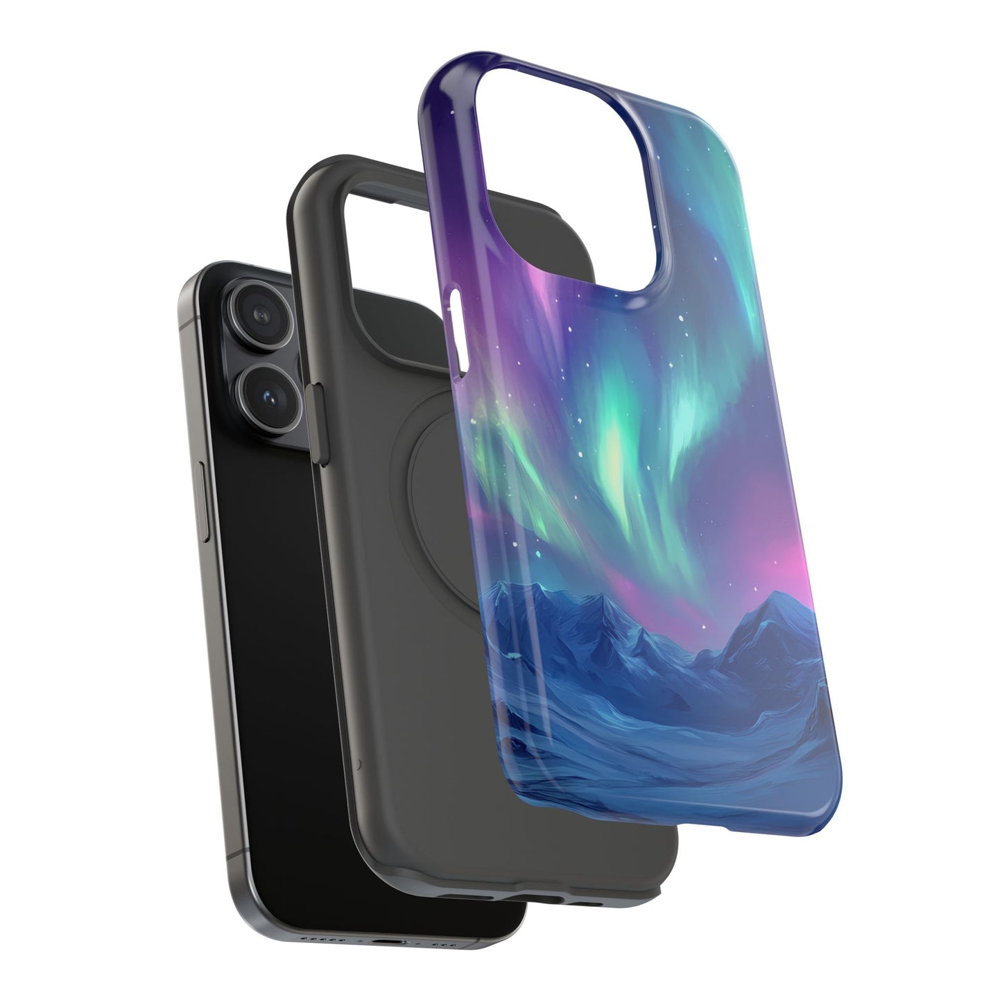 Aurora Borealis Impact-Resistant Phone Case - Colorful Northern Lights Design-2