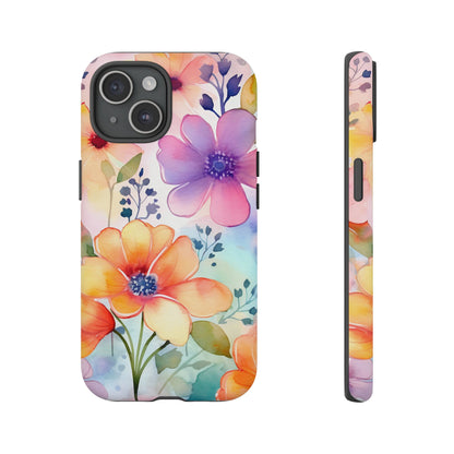 Phone Case - Spring Flower Watercolor Tough Case