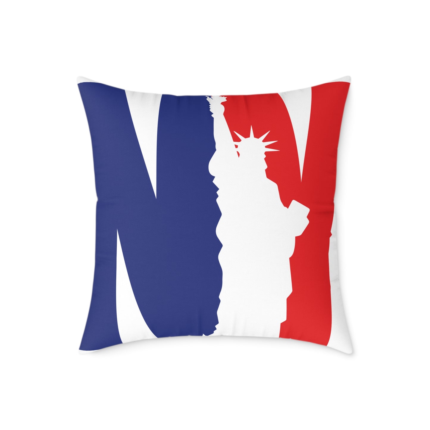 New York Statue of Liberty Poly Canvas Pillow