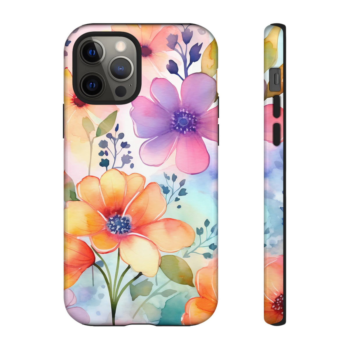 Phone Case - Spring Flower Watercolor Tough Case