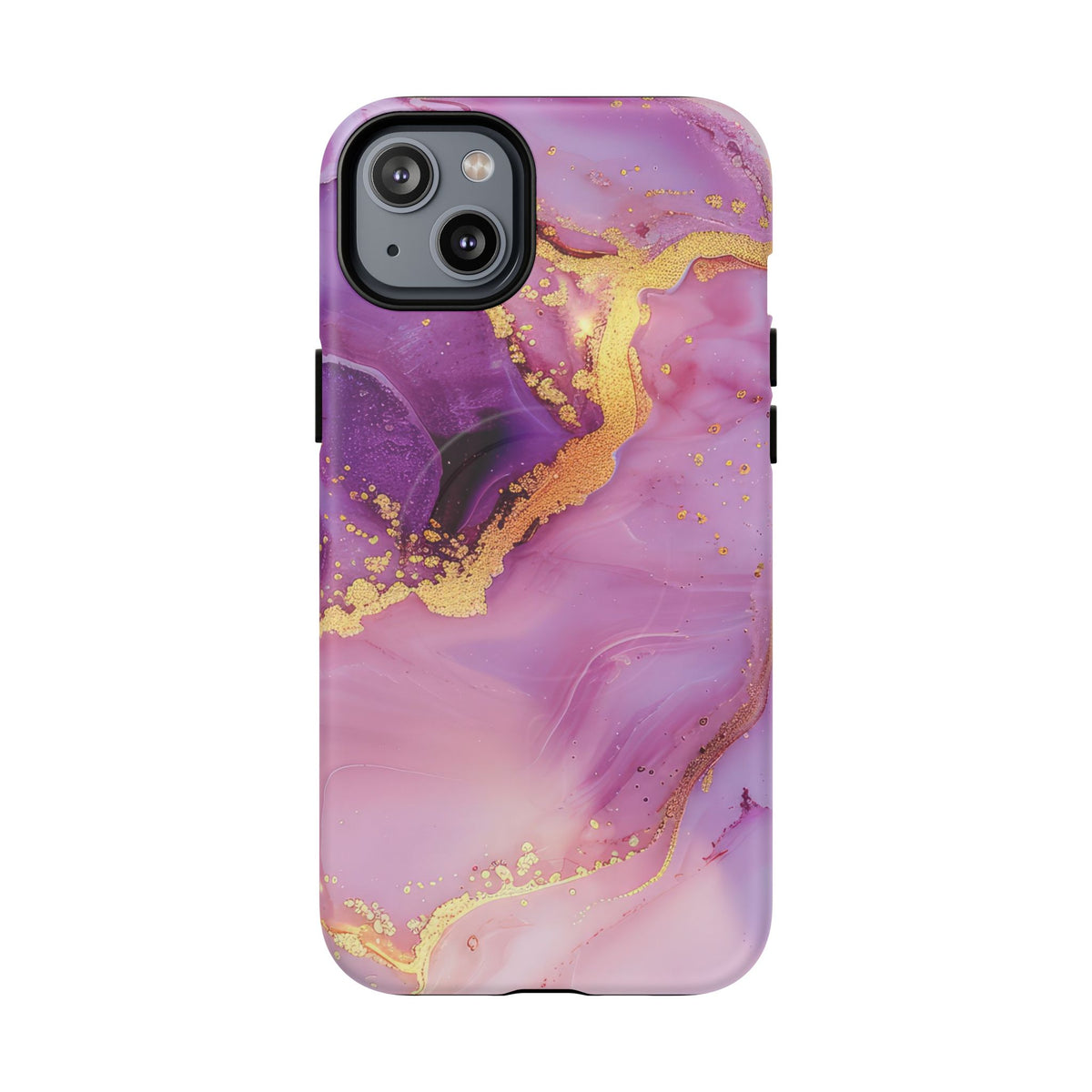 Purple and Gold Marble iPhone Case -Tough Magnetic iPhone Case