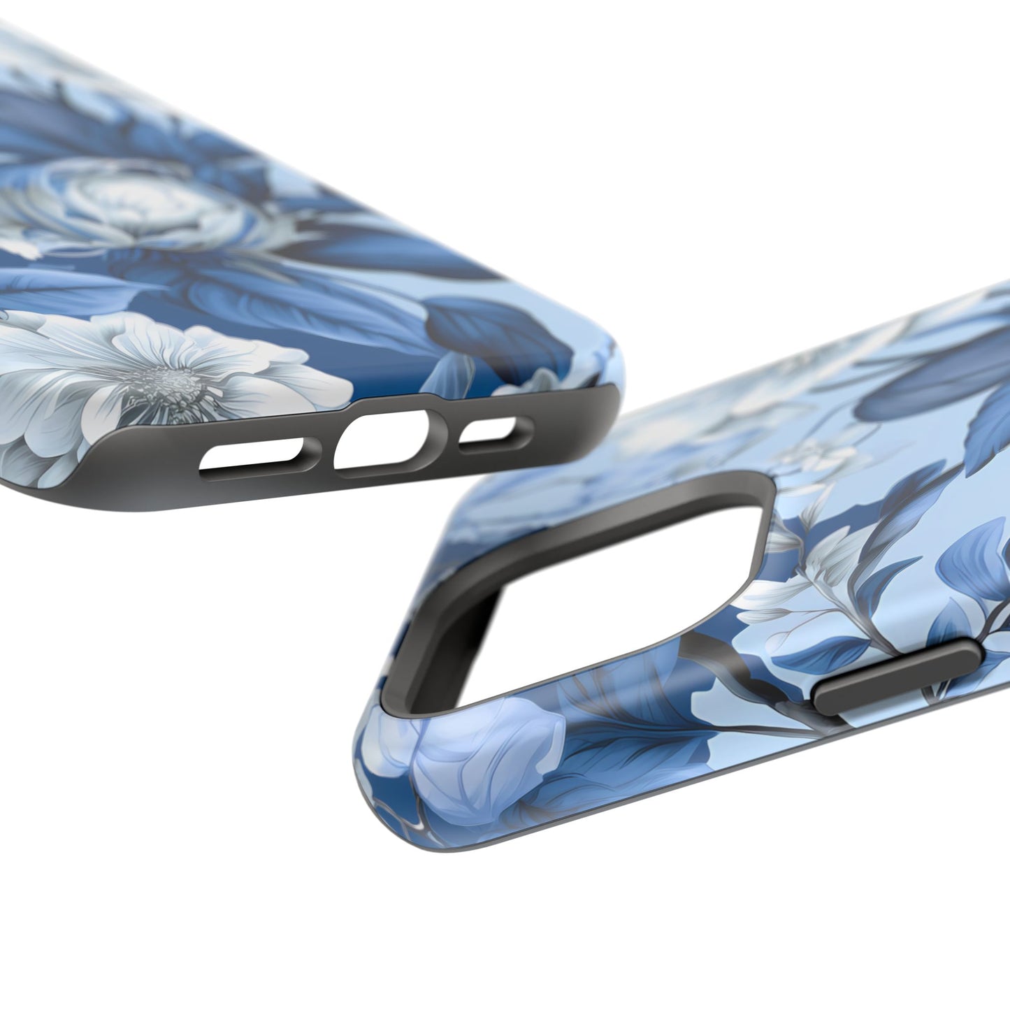 Elegant Blue Floral Phone Case