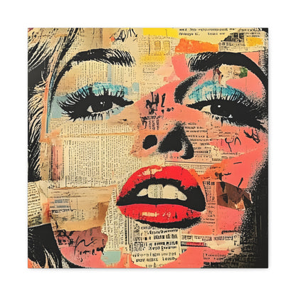 Canvas Wall Art Print, Retro Pop Culture Women 3 - Modern Home Decor, Wall Art, Gift for Art Lovers, Pop Art, Unique Gift for Her