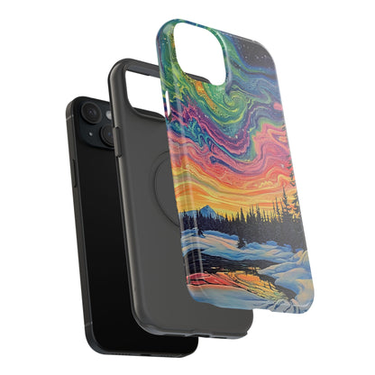 Nature-Inspired Impact-Resistant Phone Case - Vibrant Galaxy Sky Design