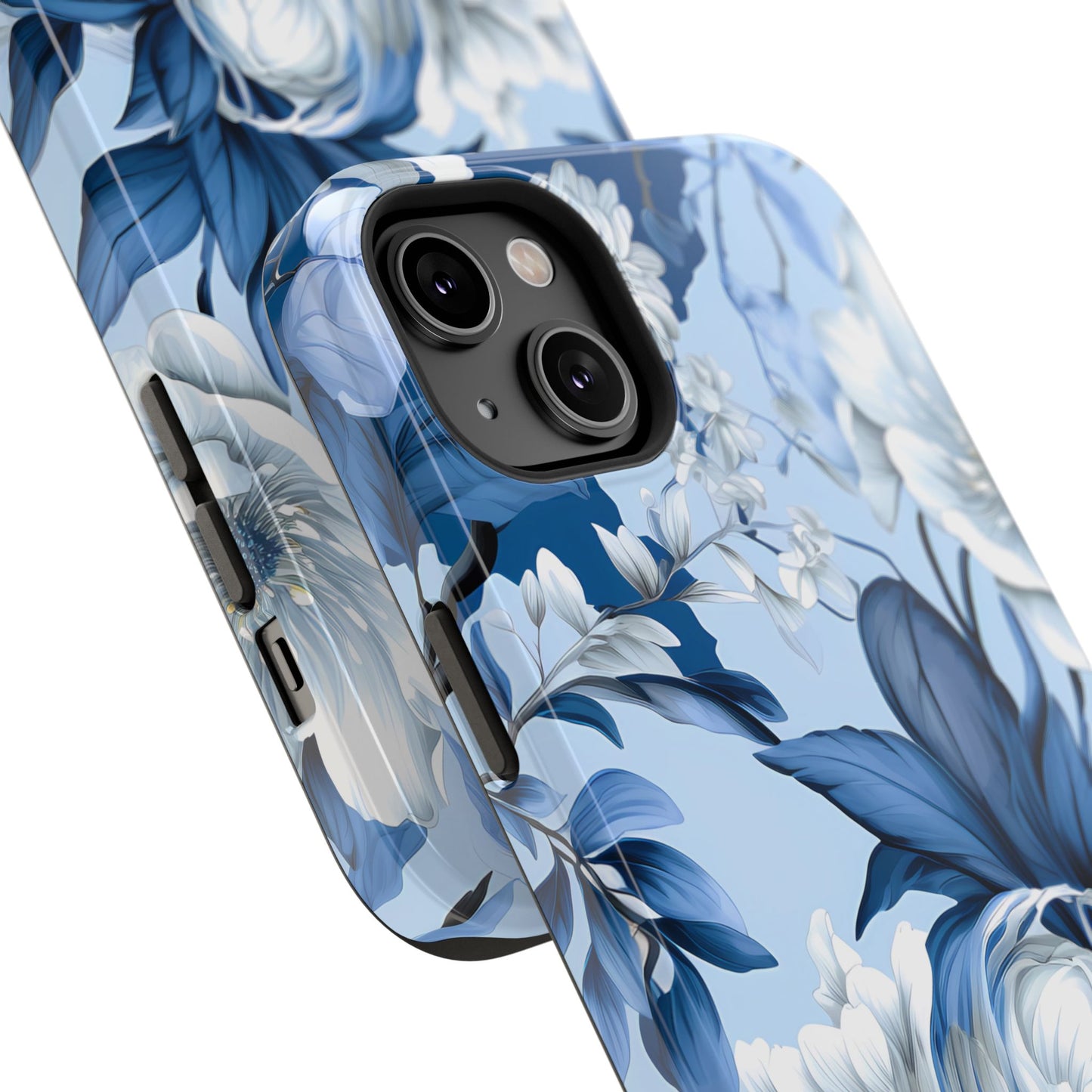 Elegant Blue Floral Phone Case