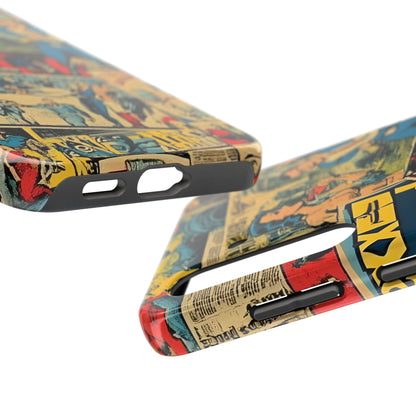 Vintage Comic - Tough Phone Cases, Superhero Phone Covers