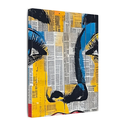 Canvas Wall Art - Retro Pop Culture Woman 2 Colorful Abstract Portrait