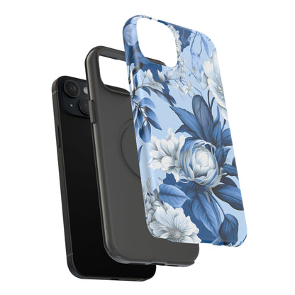 Elegant Blue Floral Phone Case