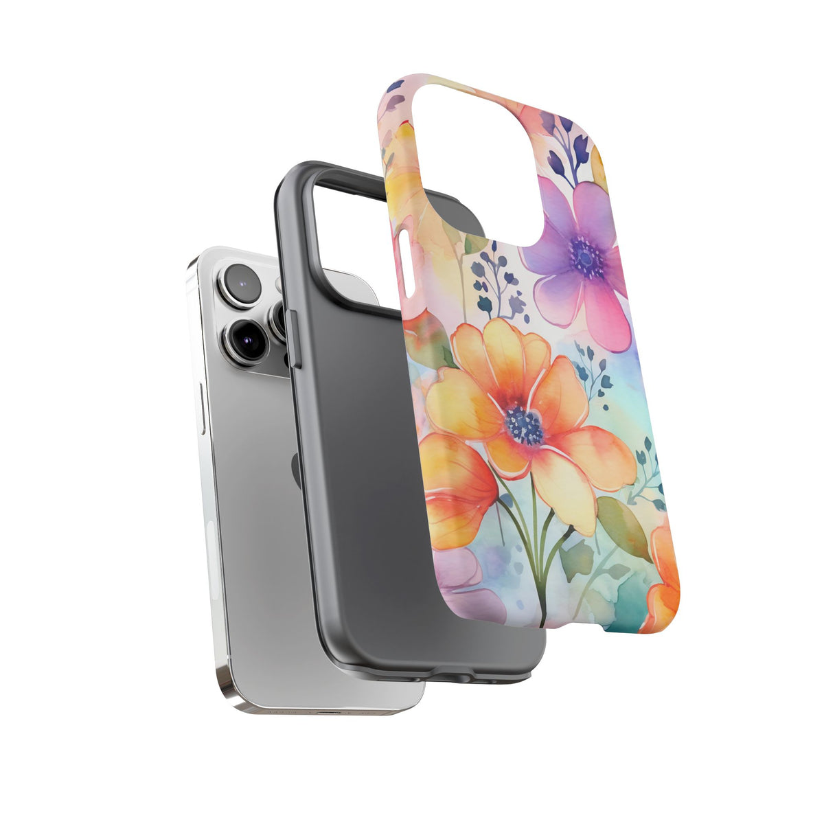 Phone Case - Spring Flower Watercolor Tough Case