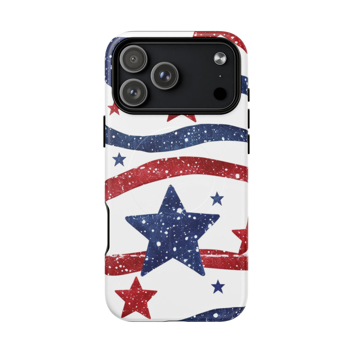 Stars & Stripes Design Impact-Resistant  -Tough Magnetic iPhone Cover