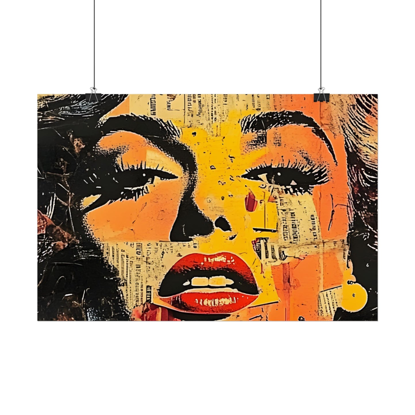 Wall Art Poster - Retro Pop Culture Woman 16, Comic Book Style