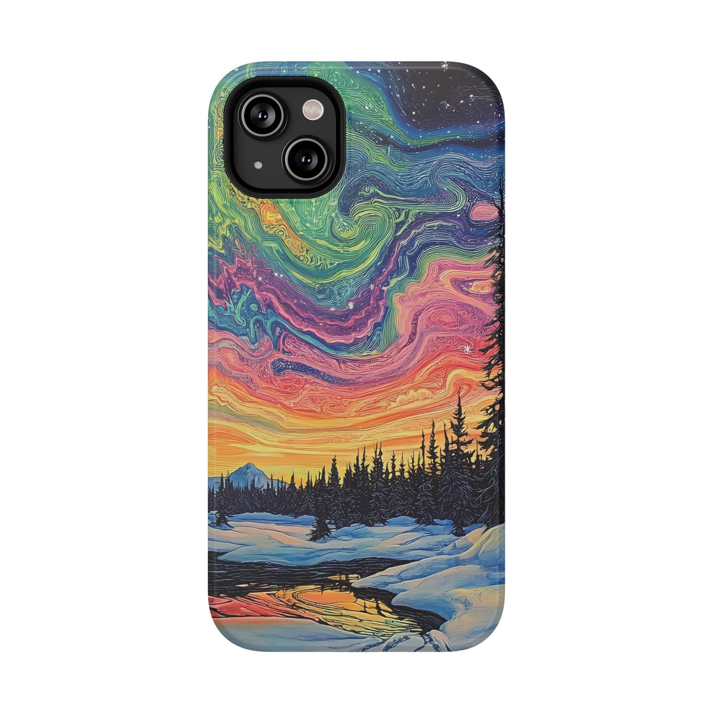 Nature-Inspired Impact-Resistant Phone Case - Vibrant Galaxy Sky Design