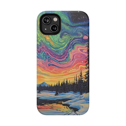 Nature-Inspired Impact-Resistant Phone Case - Vibrant Galaxy Sky Design