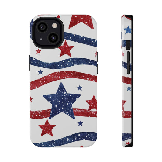 Stars & Stripes Design Impact-Resistant Phone Case