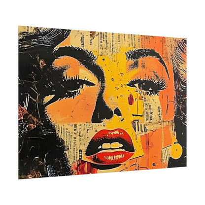 Wall Art Poster - Retro Pop Culture Woman 16, Comic Book Style
