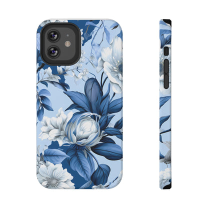 Elegant Blue Floral Phone Case