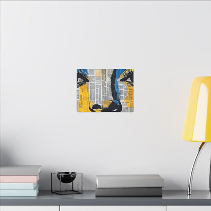 Canvas Wall Art - Retro Pop Culture Woman 2 Colorful Abstract Portrait