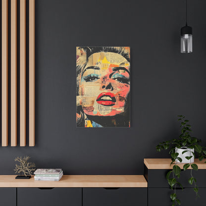 Canvas Wall Art Print, Retro Pop Culture Women 3 - Modern Home Decor, Wall Art, Gift for Art Lovers, Pop Art, Unique Gift for Her