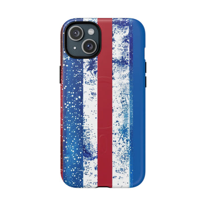 Patriotic Stripes Phone Case | Bold American Flag Design -Tough Magnetic iPhone Cover