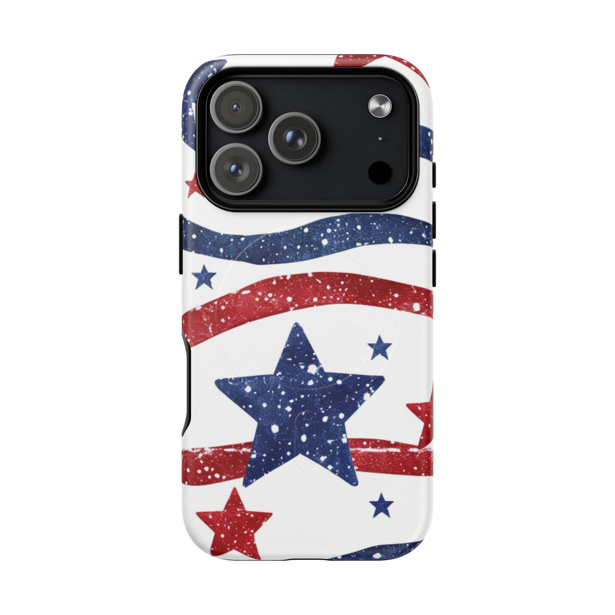 Stars & Stripes Design Impact-Resistant  -Tough Magnetic iPhone Cover