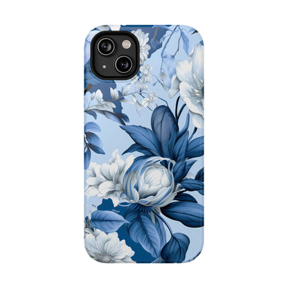 Elegant Blue Floral Phone Case