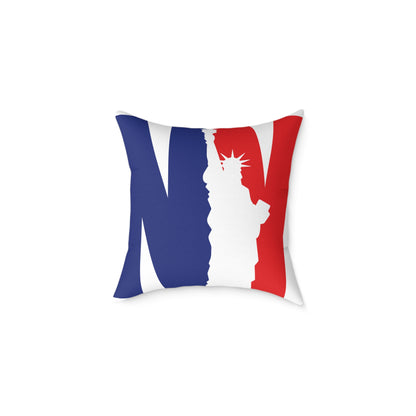 New York Statue of Liberty Poly Canvas Pillow